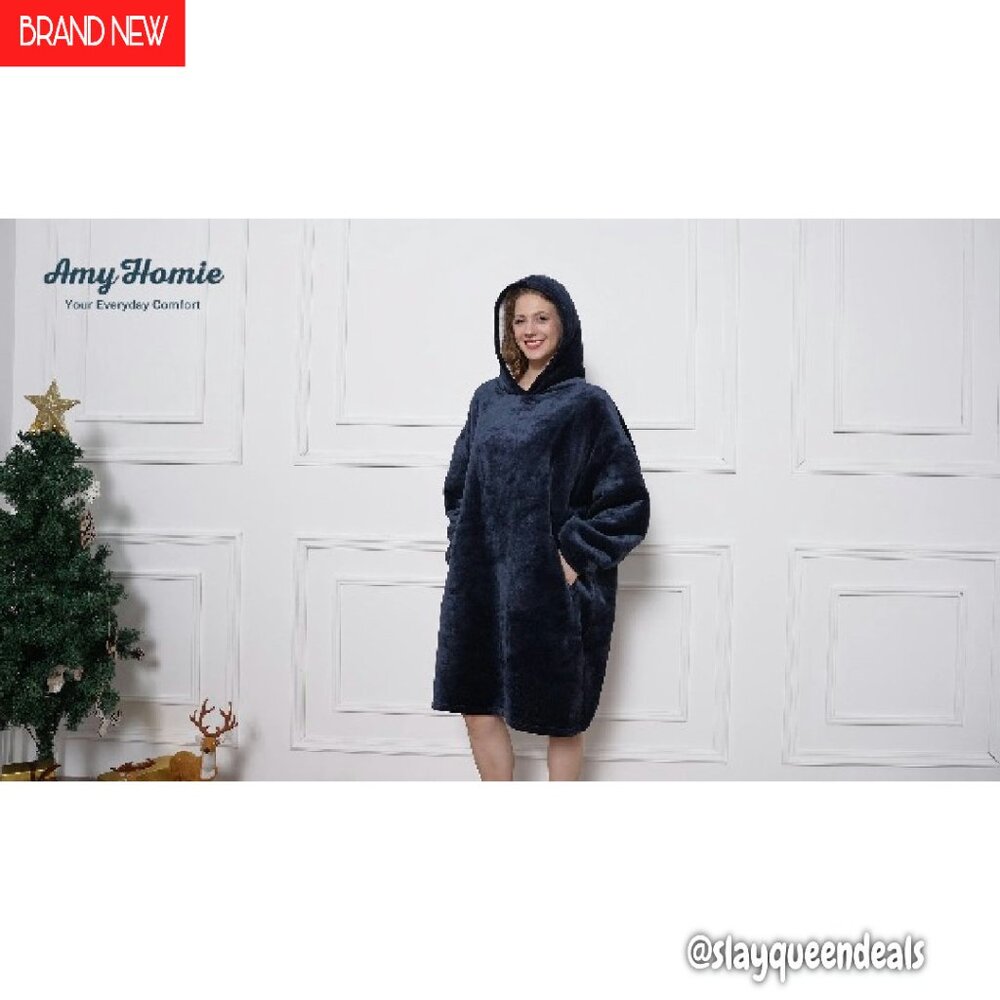 Oversized Sherpa Wearable Blanket Hoodie for Adults & Teens, Cozy Gift - Picture 8 of 8